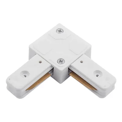 L коннектор для однофазных трековыx систем, Белый,KXZ-WH-L