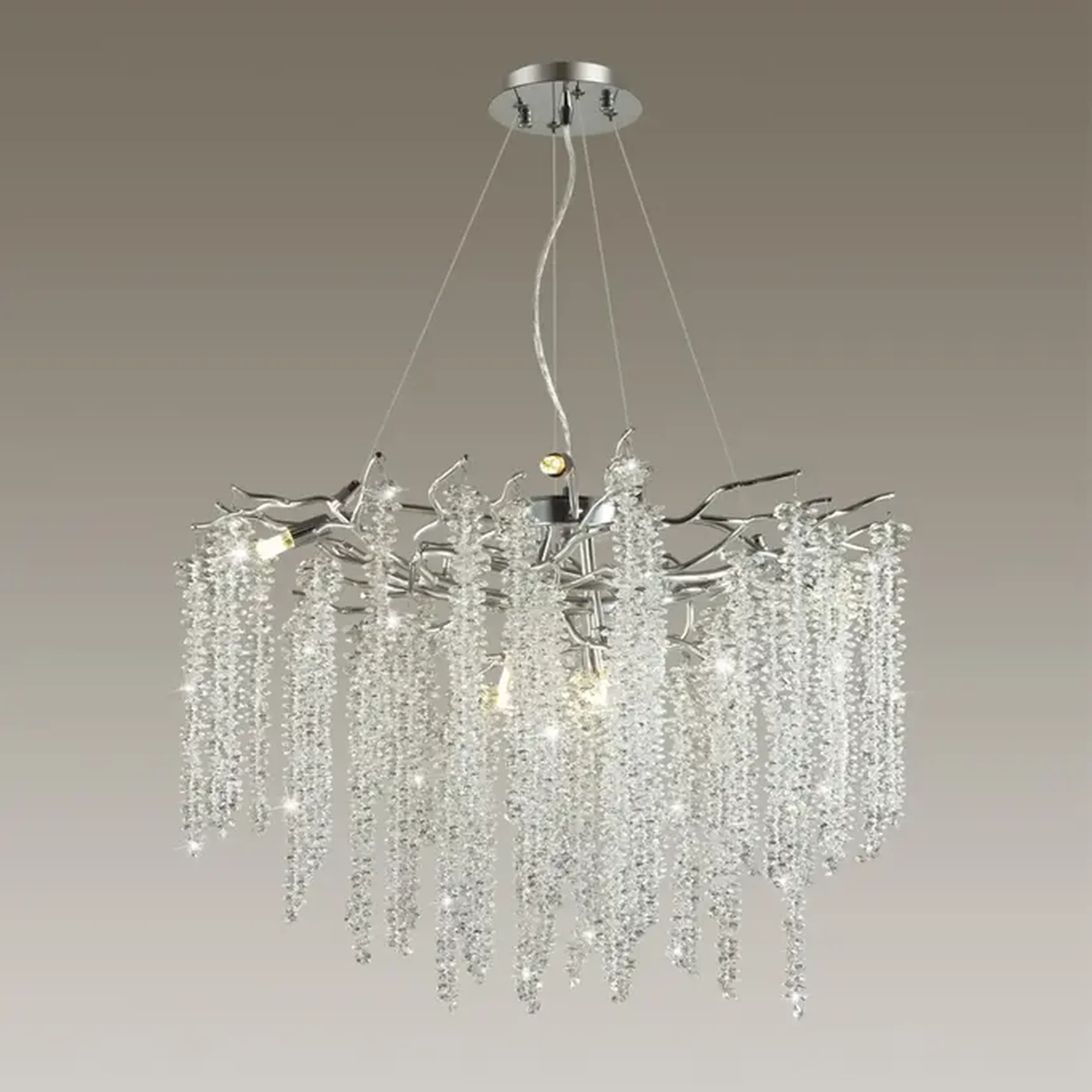 5004/8 HALL ODL23 637 серебристый/прозрачный металл/хрусталь Люстра G9 8*40W BANCHE