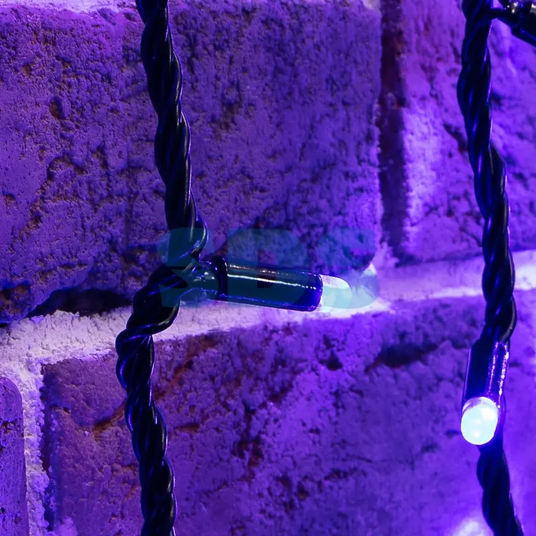 Гирлянда Светодиодный Дождь 2х6м, эффект водопада, черный провод, 230 В, диоды СИНИЕ, 1520 LED