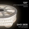 SL-69 Комплект светодиодной ленты 220В 6Вт/м, 400лм/м, 4000К (д/б),SMD2835, 120д/м, 15м, IP65