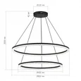 Светильник подвесной ST-Luce черный/прозрачный LED 2*96W 4000K