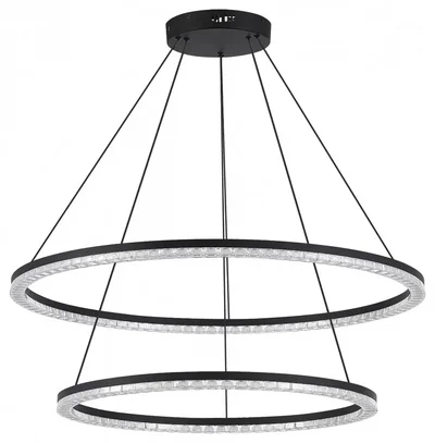 Светильник подвесной ST-Luce черный/прозрачный LED 2*96W 4000K