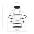 Светильник подвесной ST-Luce черный/прозрачный LED 3*130W 4000K