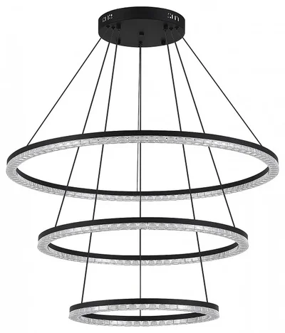 Светильник подвесной ST-Luce черный/прозрачный LED 3*130W 4000K