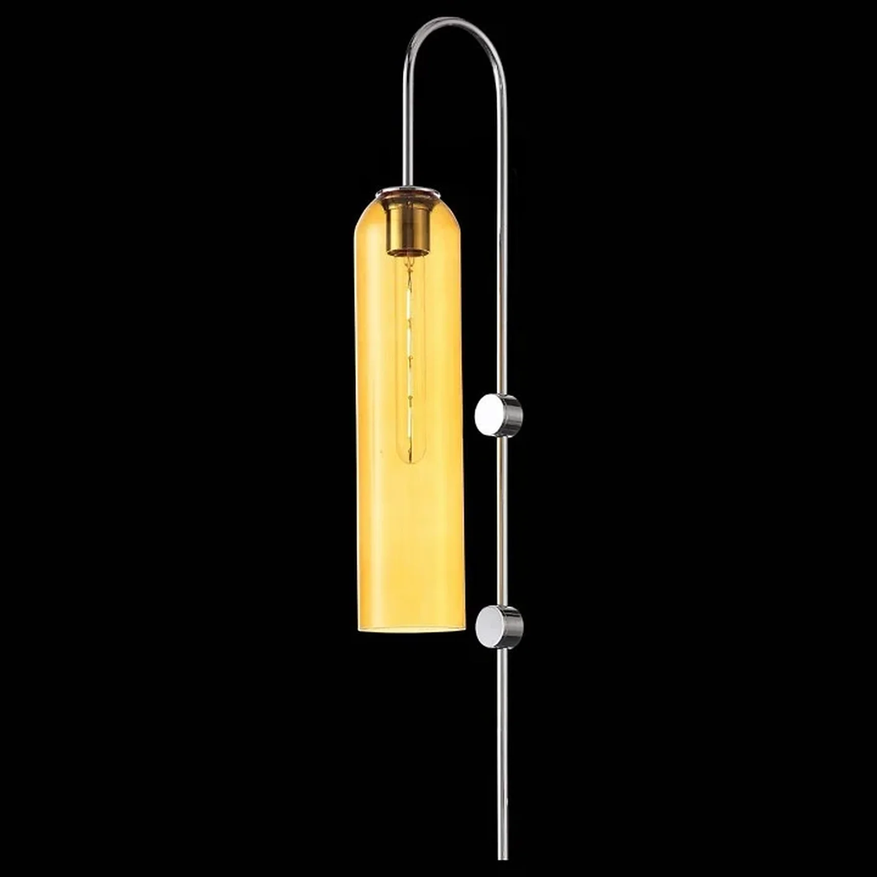 Светильник настенный ST-Luce Хром/Янтарный E27 1*60W CALLANA
