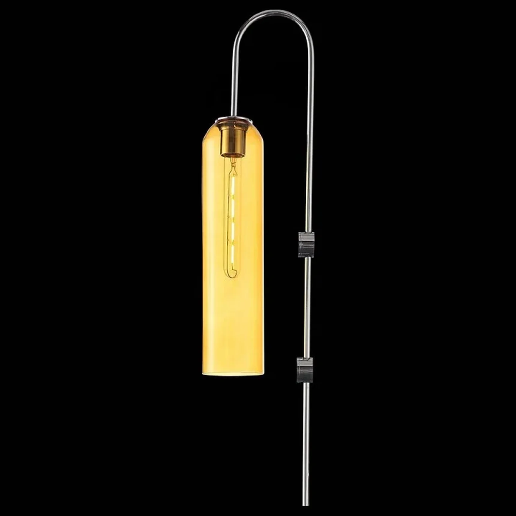 Светильник настенный ST-Luce Хром/Янтарный E27 1*60W CALLANA