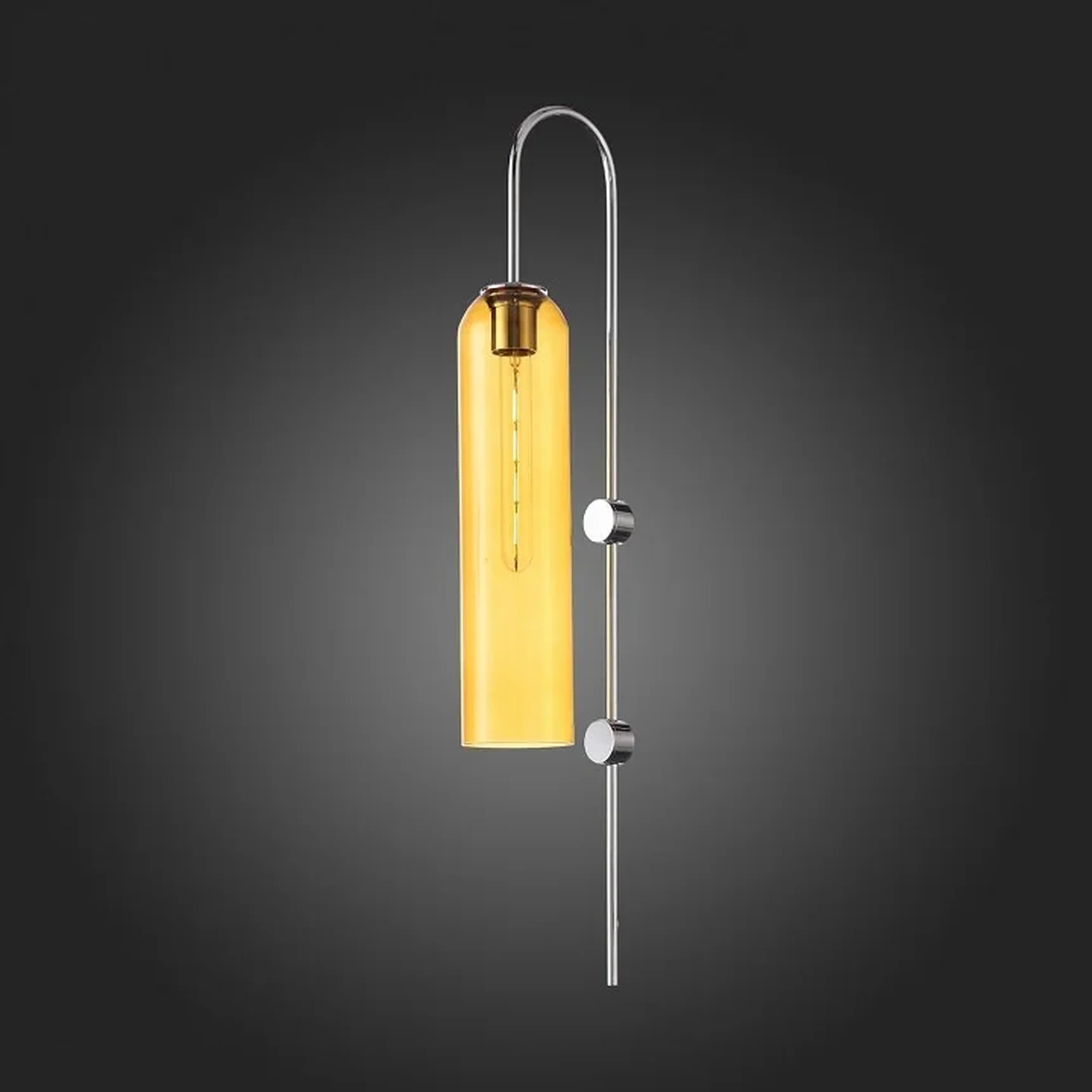 Светильник настенный ST-Luce Хром/Янтарный E27 1*60W CALLANA