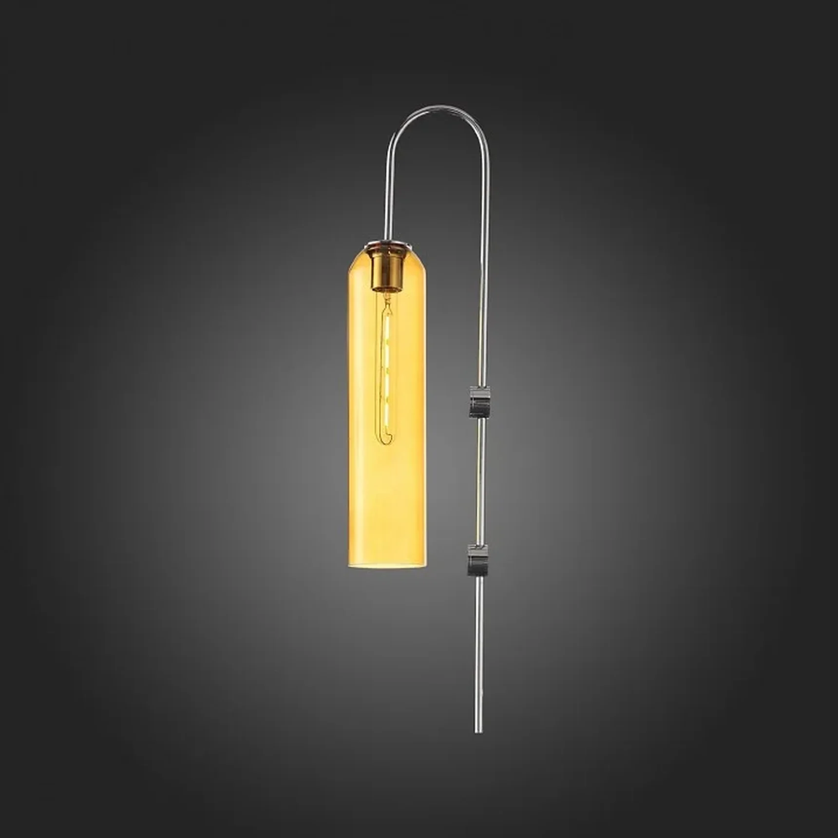Светильник настенный ST-Luce Хром/Янтарный E27 1*60W CALLANA