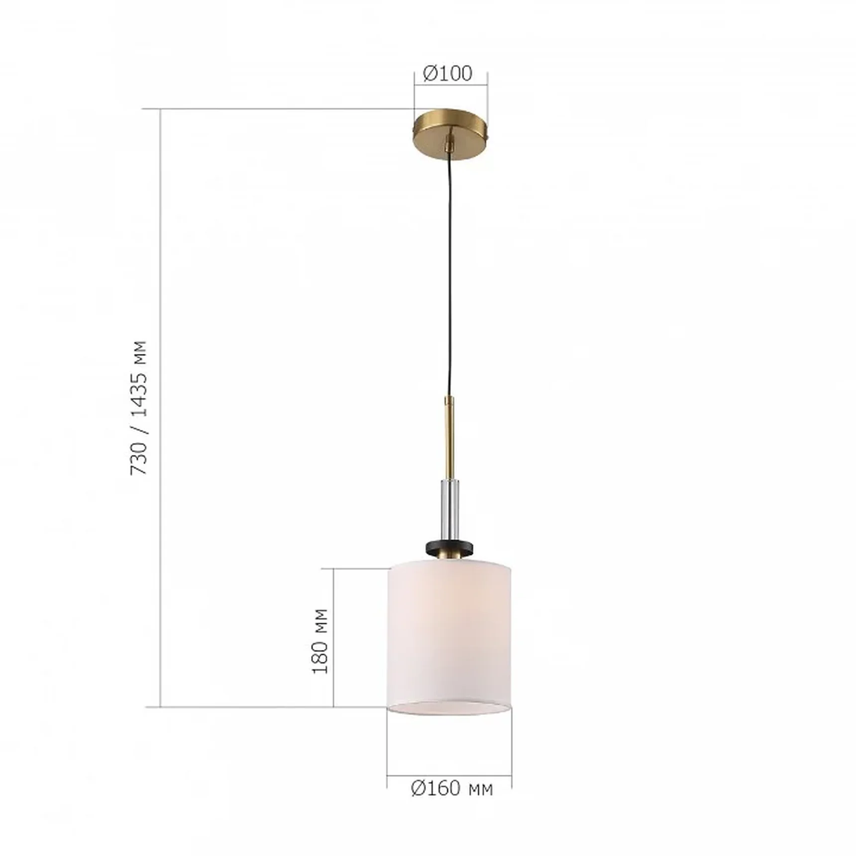 Люстра подвесная ST-Luce Латунь/Прозрачный E14*6 40W BLACK+BRASS