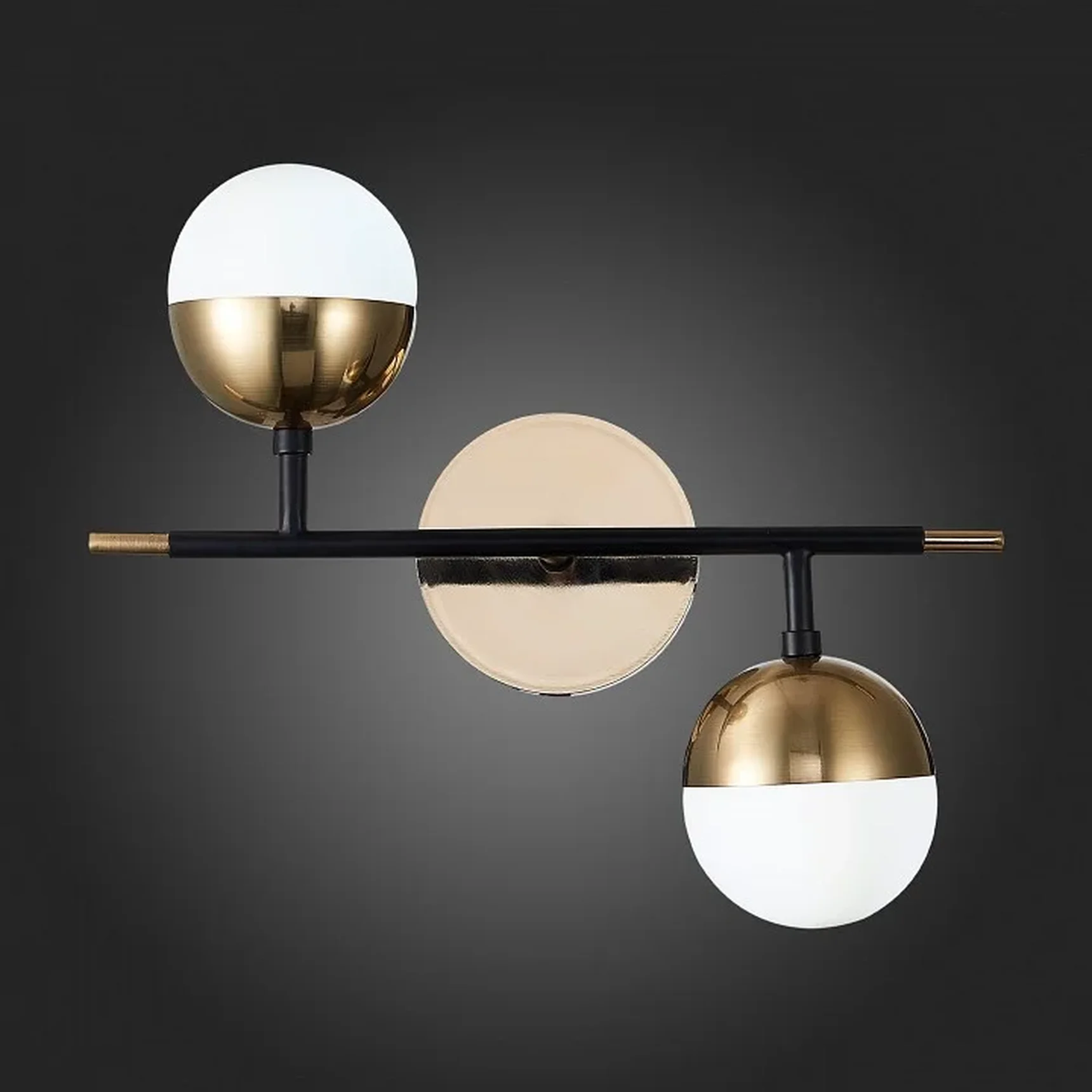 Бра ST-Luce Черный/Белый, Золотистый G9 2*5W 4000K