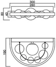 Бра ST-Luce Французское золото/Дымчатый G9 1*5W