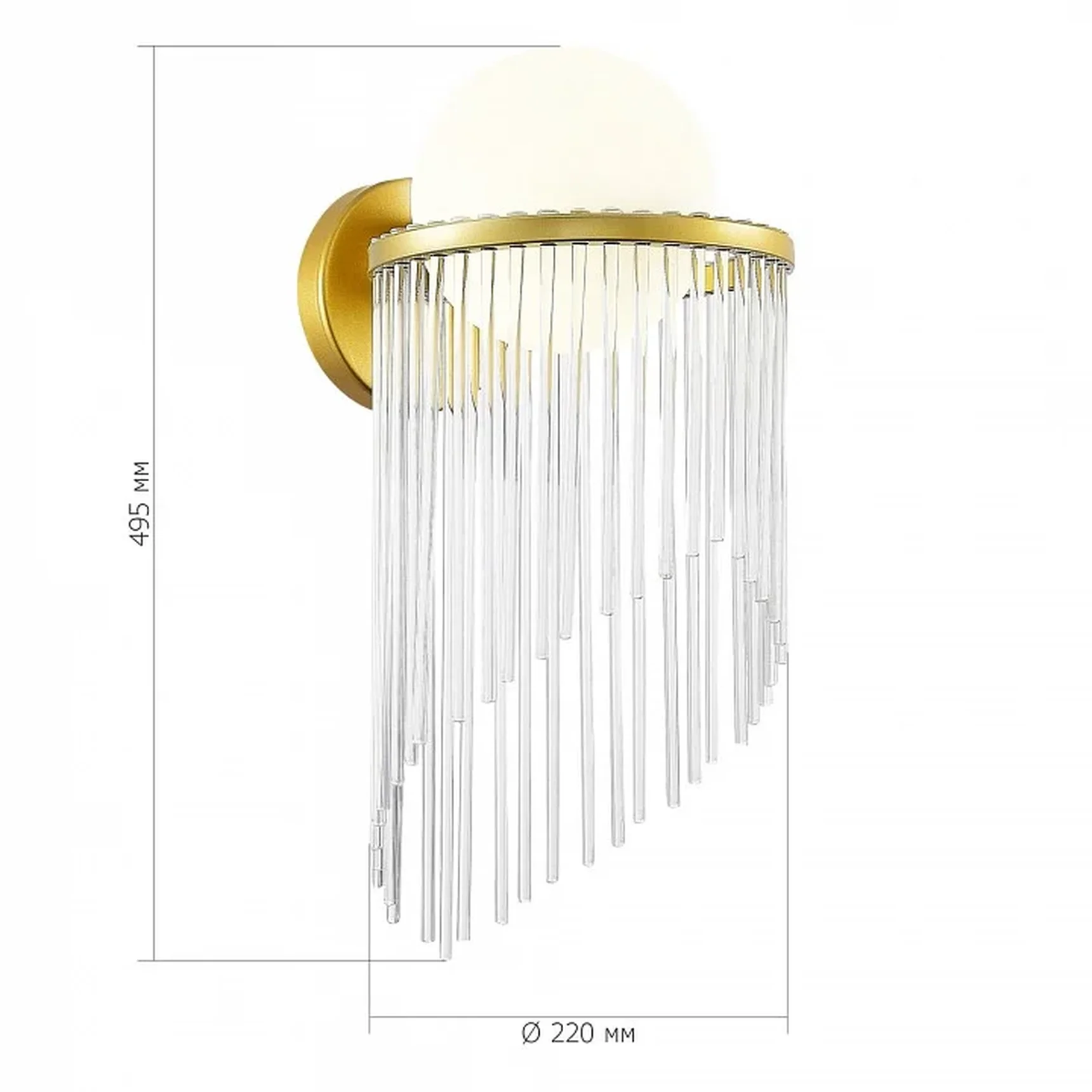 Бра ST-Luce Золотистый/Белый E27 1*60W