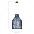 Светильник подвесной ST-Luce Черный/Синий E27 1*40W