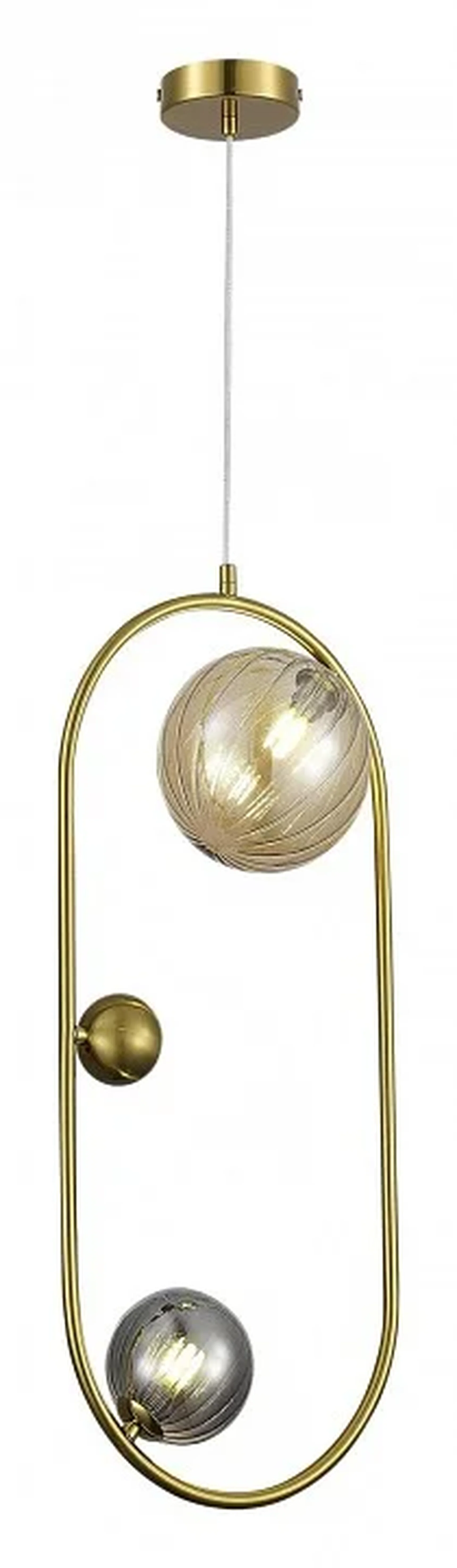 Светильник подвесной ST-Luce Латунь/Янтарный,Дымчатый G9 2*5W 4000K
