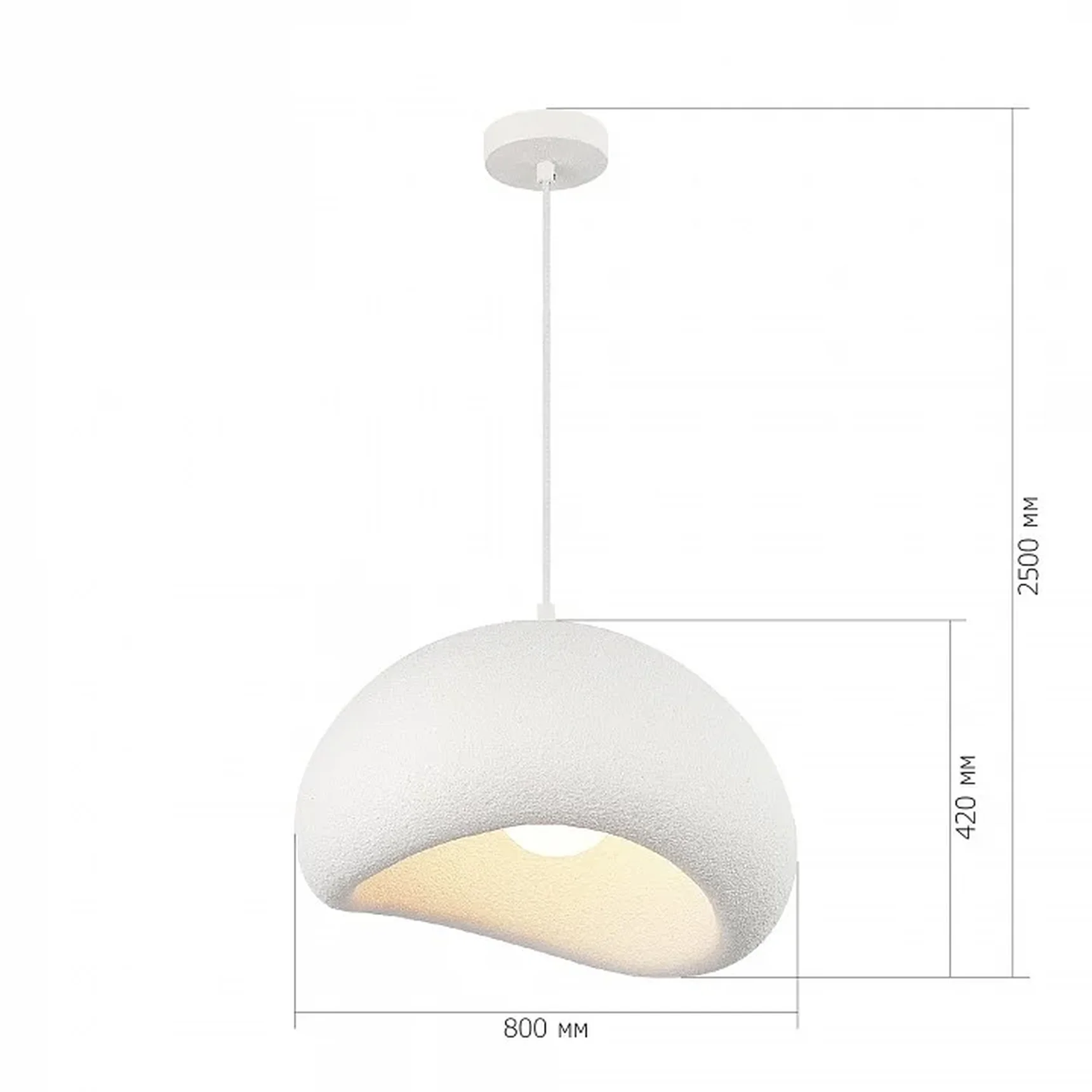 Светильник подвесной ST-Luce белый/белый E27 1*60W WABI SABI
