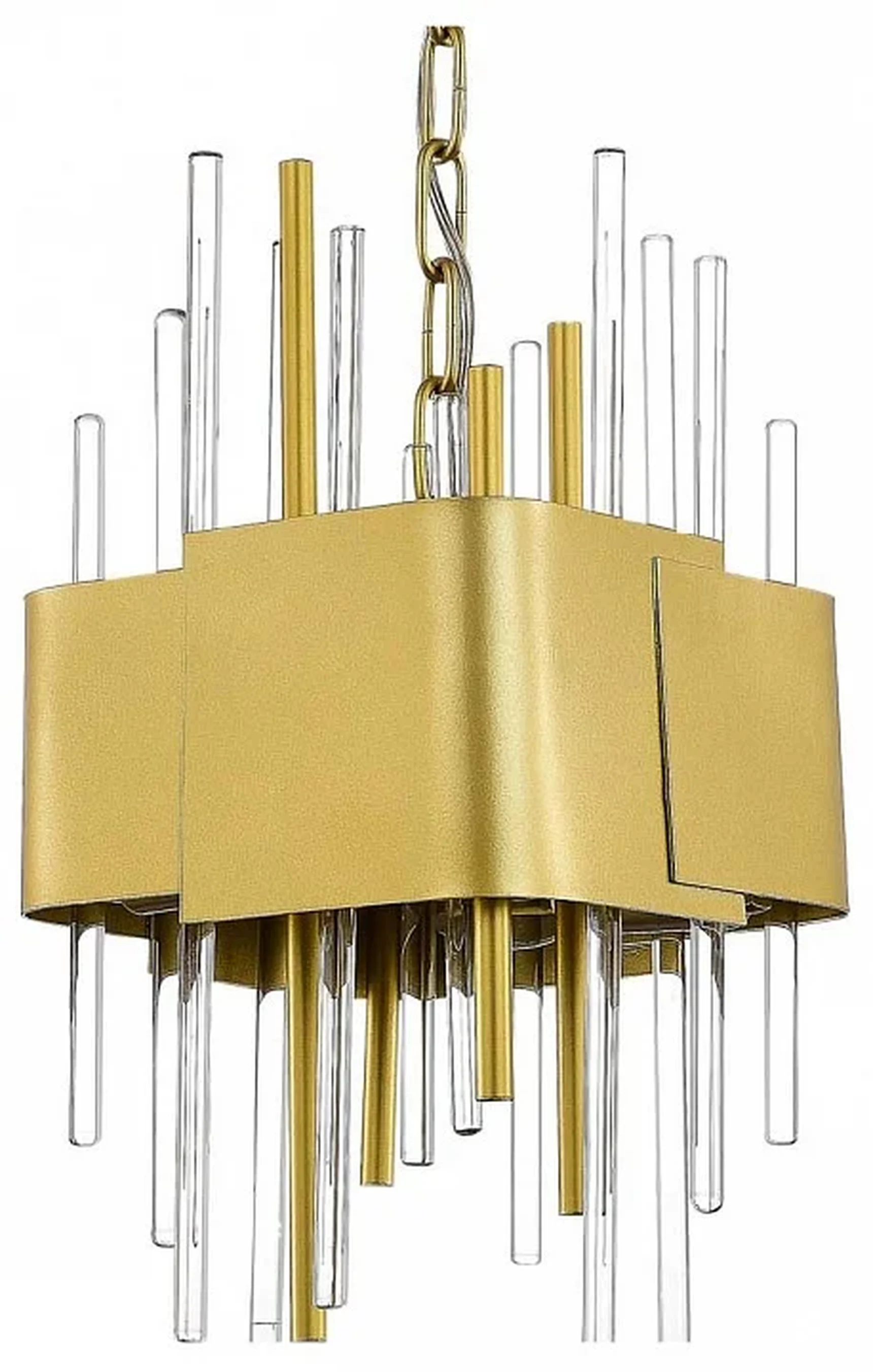 Люстра подвесная ST-Luce Матовое золото/Матовое золото,Прозрачный E14 4*40W