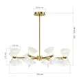 Светильник подвесной ST-Luce латунь/прозрачный, белый, латунь G9 LED 12*5W