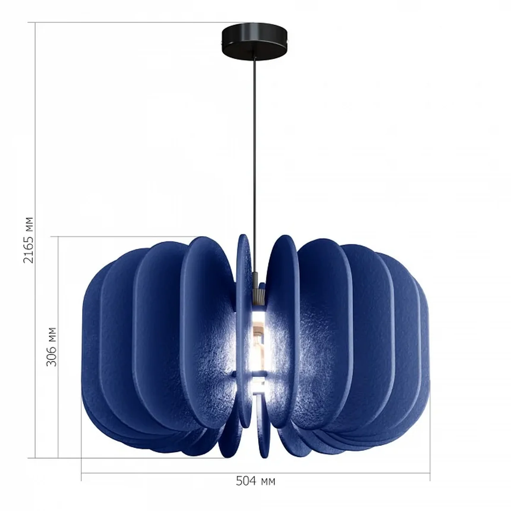 Светильник подвесной ST-Luce Черный/Синий E27 1*60W