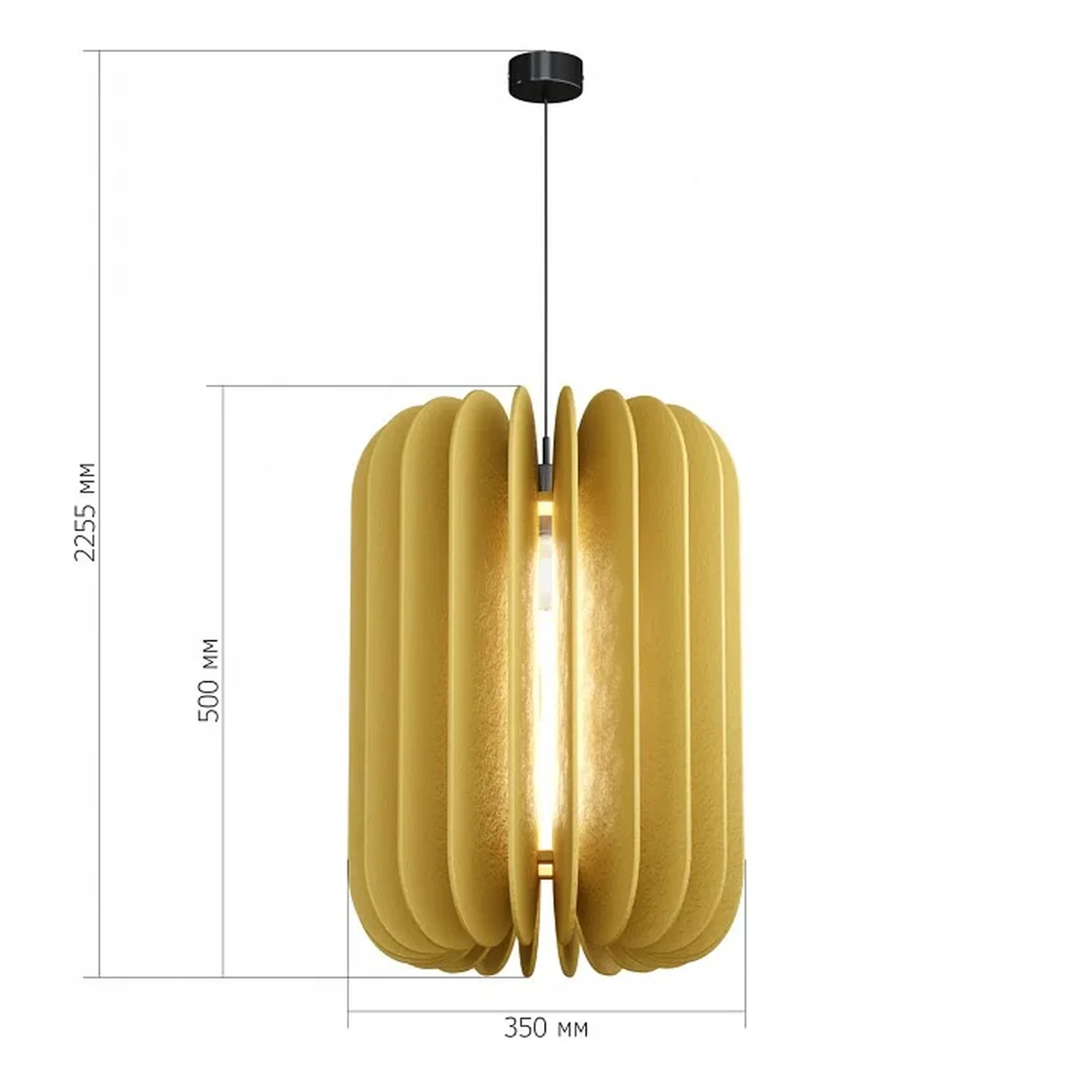 Светильник подвесной ST-Luce Черный/Желтый E27 1*60W
