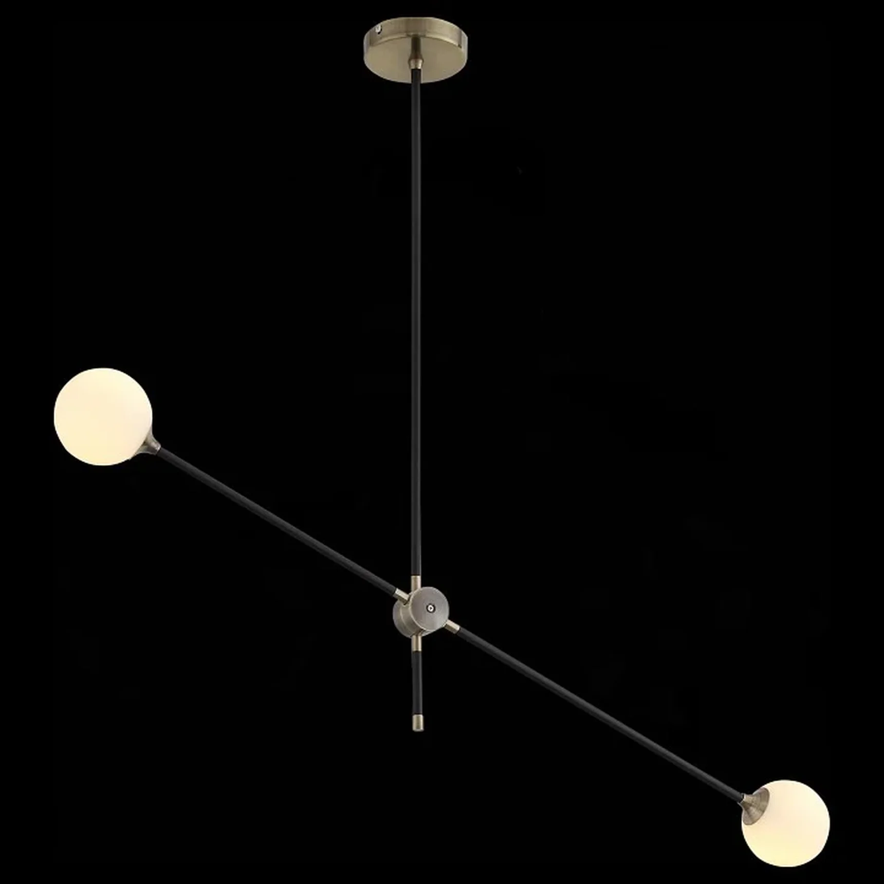 Светильник подвесной ST-Luce Черный, Золото/Белый G9 2*40W