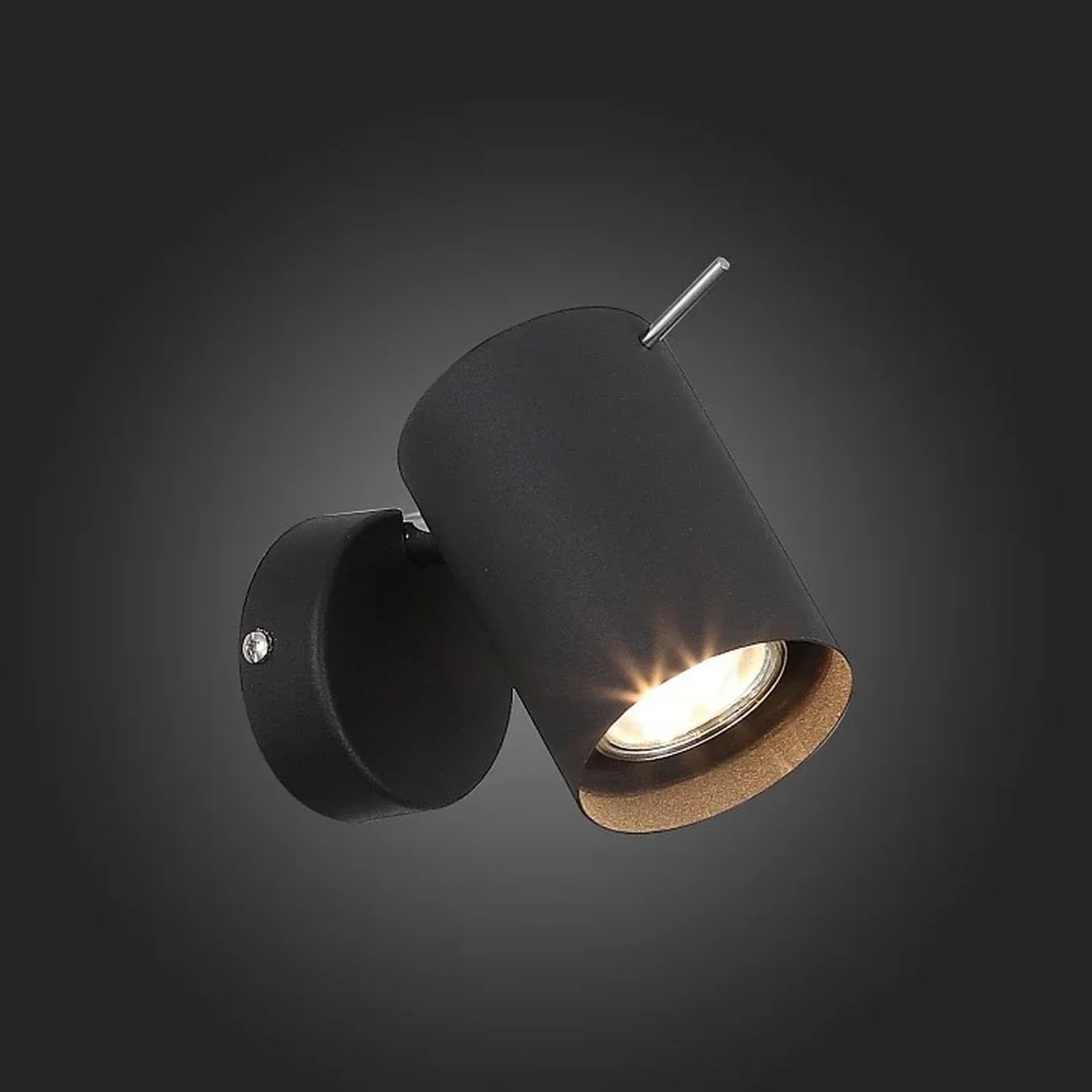 Светильник настенный ST-Luce Черный, Хром/Черный GU10 LED 1*3W