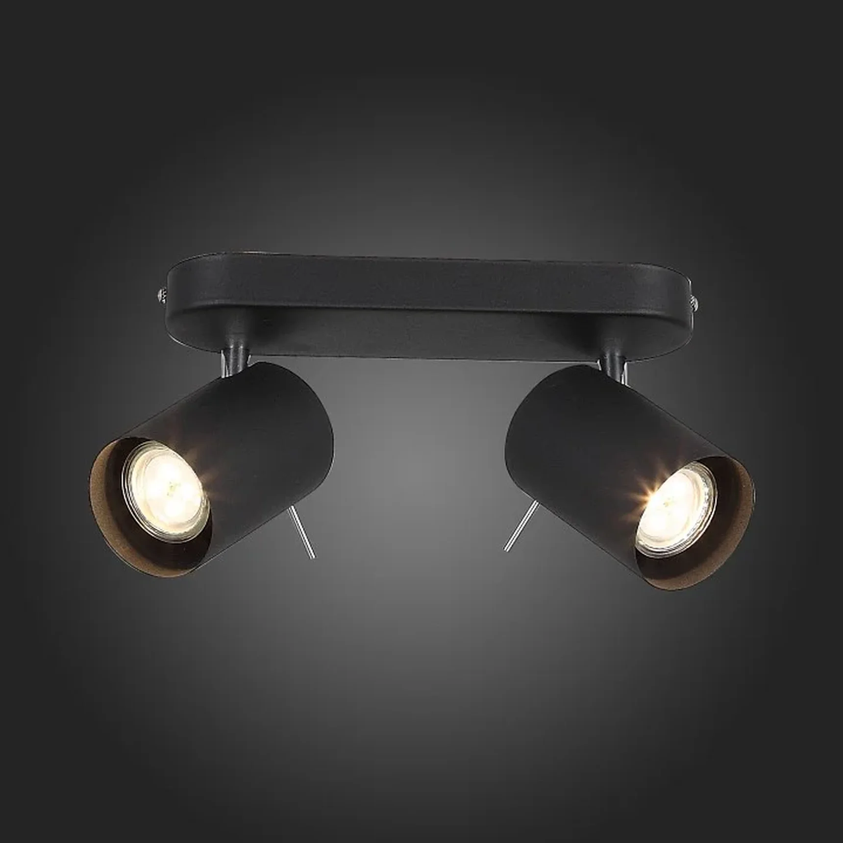 Светильник настенный ST-Luce Черный, Хром/Черный GU10 LED 2*3W
