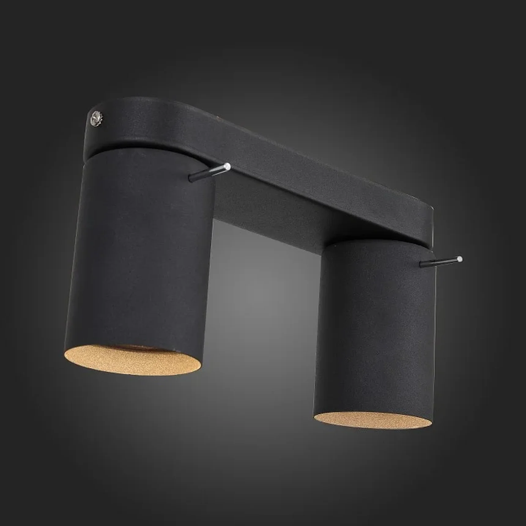Светильник настенный ST-Luce Черный, Хром/Черный GU10 LED 2*3W