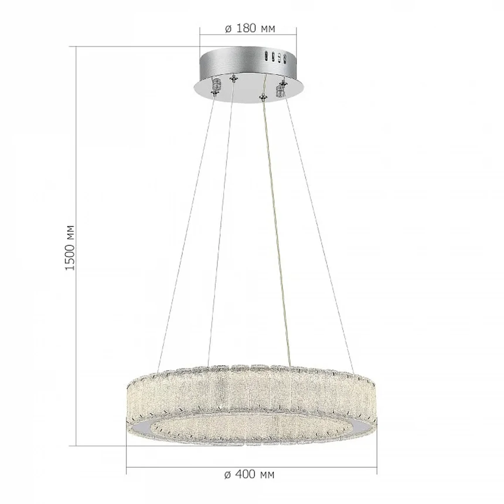 Люстра подвесная ST-Luce Хром/Хром LED 1*20W 3000K