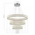 Люстра подвесная ST-Luce Хром/Хром LED 3*95W 3000K