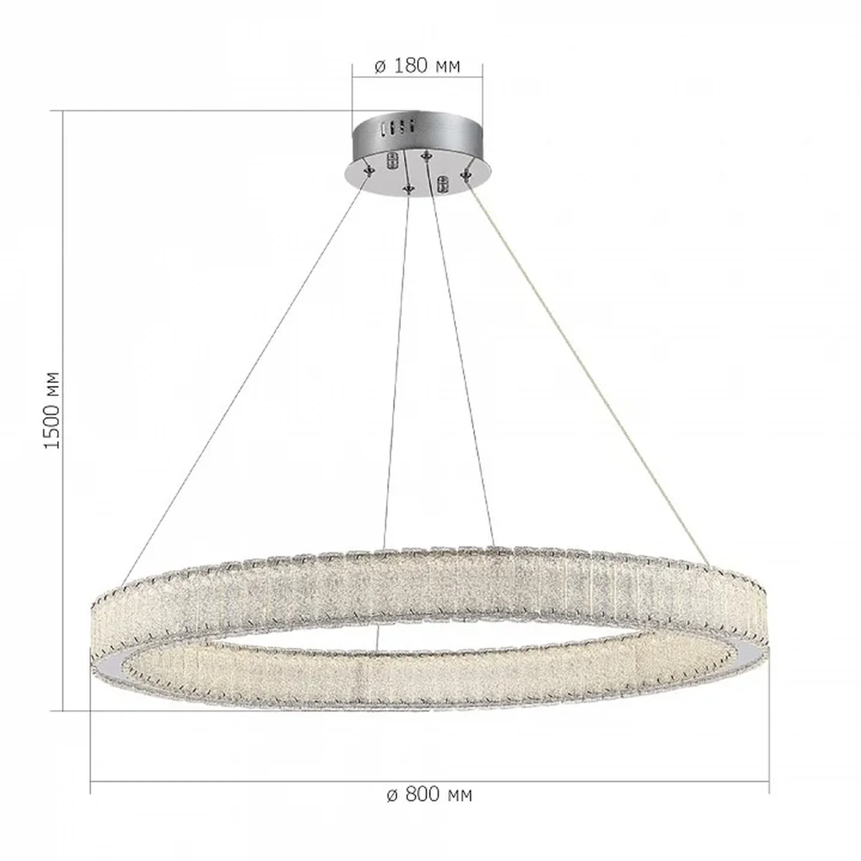 Люстра подвесная ST-Luce Хром/Хром LED 1*40W 3000K
