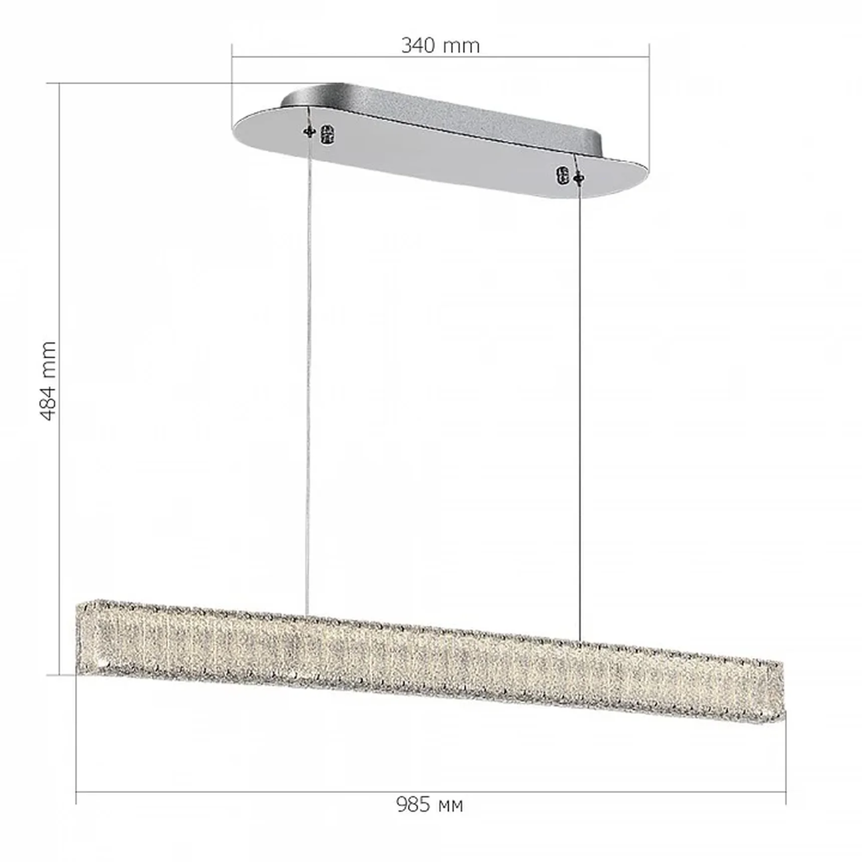 Люстра подвесная ST-Luce Хром/Хром LED 1*30W 3000K