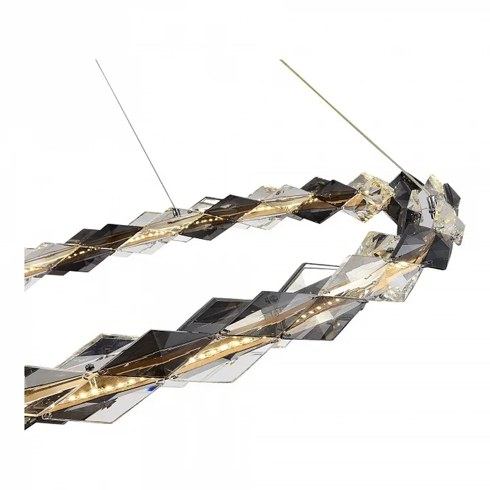 Люстра подвесная ST-Luce Золотистый/Прозрачно-Дымчатый LED 1*30W 3000K