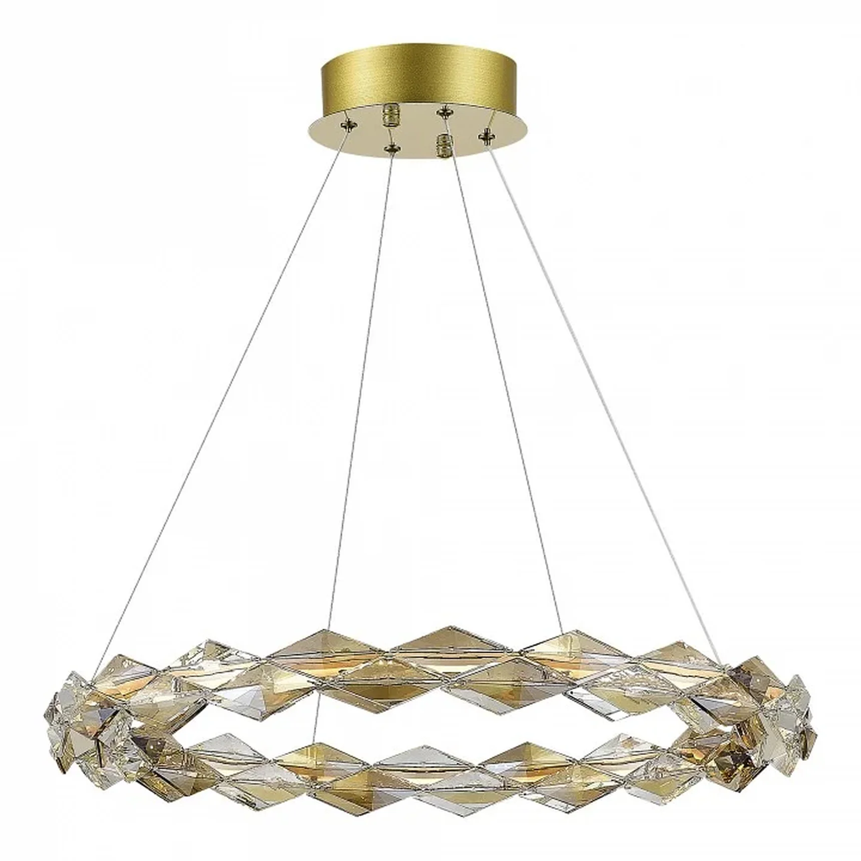 Люстра подвесная ST-Luce Хром/Прозрачный,Янтарный LED 1*30W 3000K
