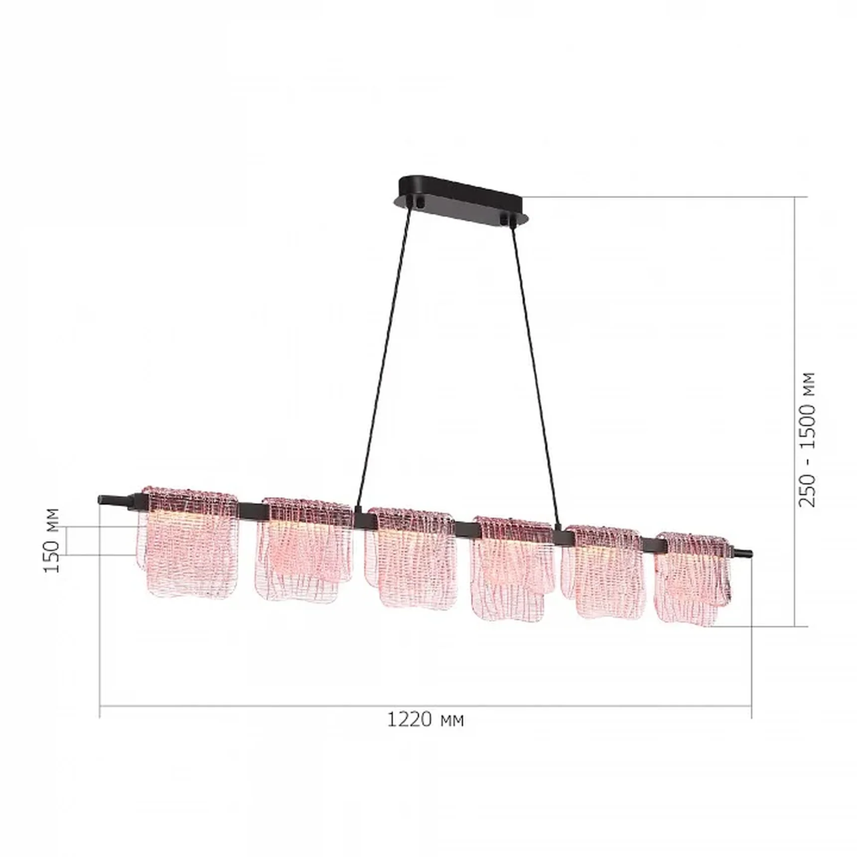 Светильник подвесной ST-Luce черный/розовый LED 1*36W 4000K VOILE