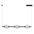 Светильник подвесной ST-Luce Черный/Прозрачное кракелированное стекло LED 3*8,5W 3000K