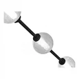Светильник подвесной ST-Luce Черный/Прозрачное кракелированное стекло LED 3*8,5W 3000K