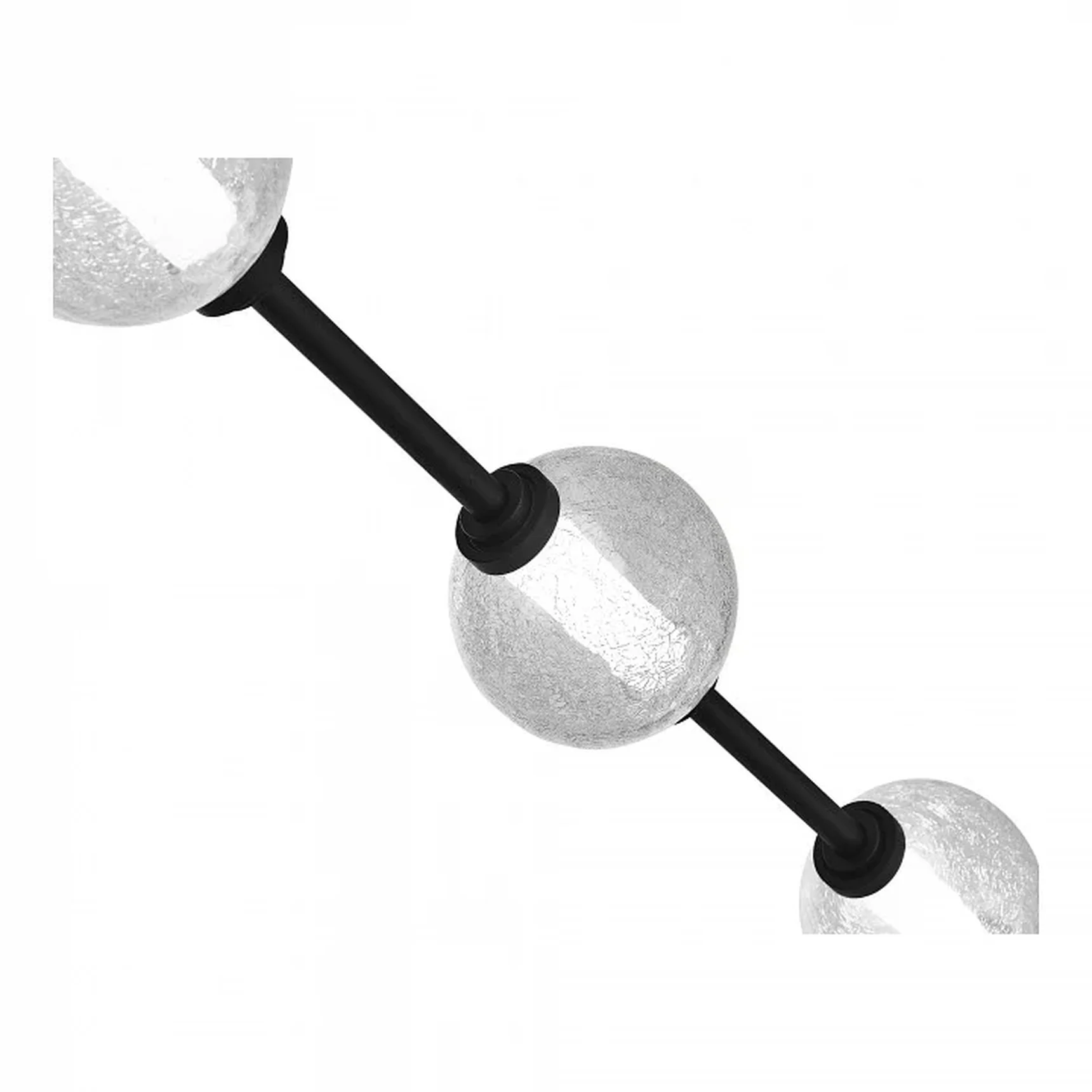 Светильник подвесной ST-Luce Черный/Прозрачное кракелированное стекло LED 3*8,5W 3000K
