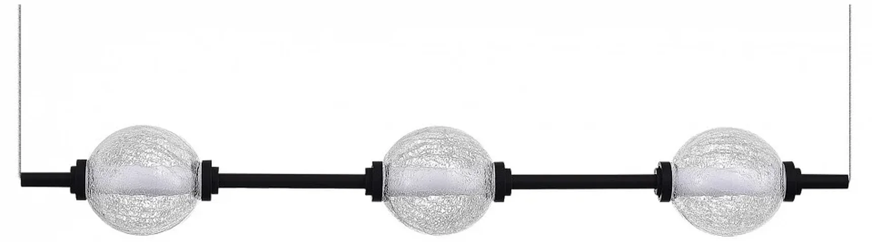 Светильник подвесной ST-Luce Черный/Прозрачное кракелированное стекло LED 3*8,5W 3000K