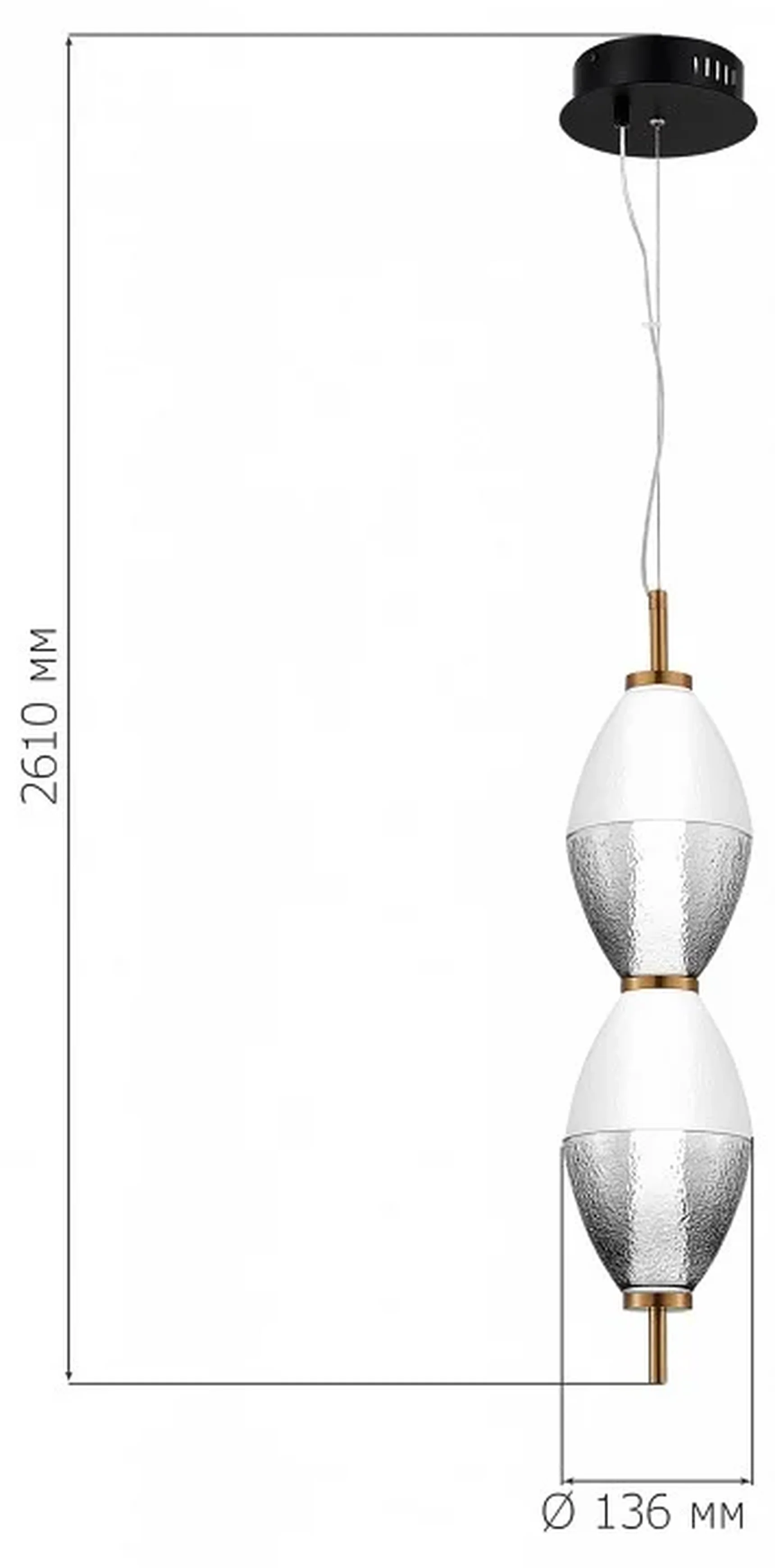 Светильник подвесной ST-Luce Черный/Белый, Дымчатый LED 1*16W 3000K