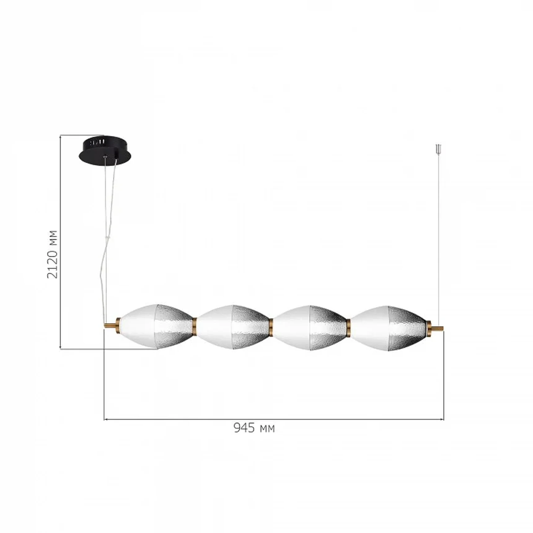 Светильник подвесной ST-Luce Черный/Белый, Дымчатый LED 1*28W 3000K