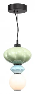 Светильник подвесной ST-Luce черный/зелёный, синий, опаловый LED 1*8W 3000K FLORENTINI