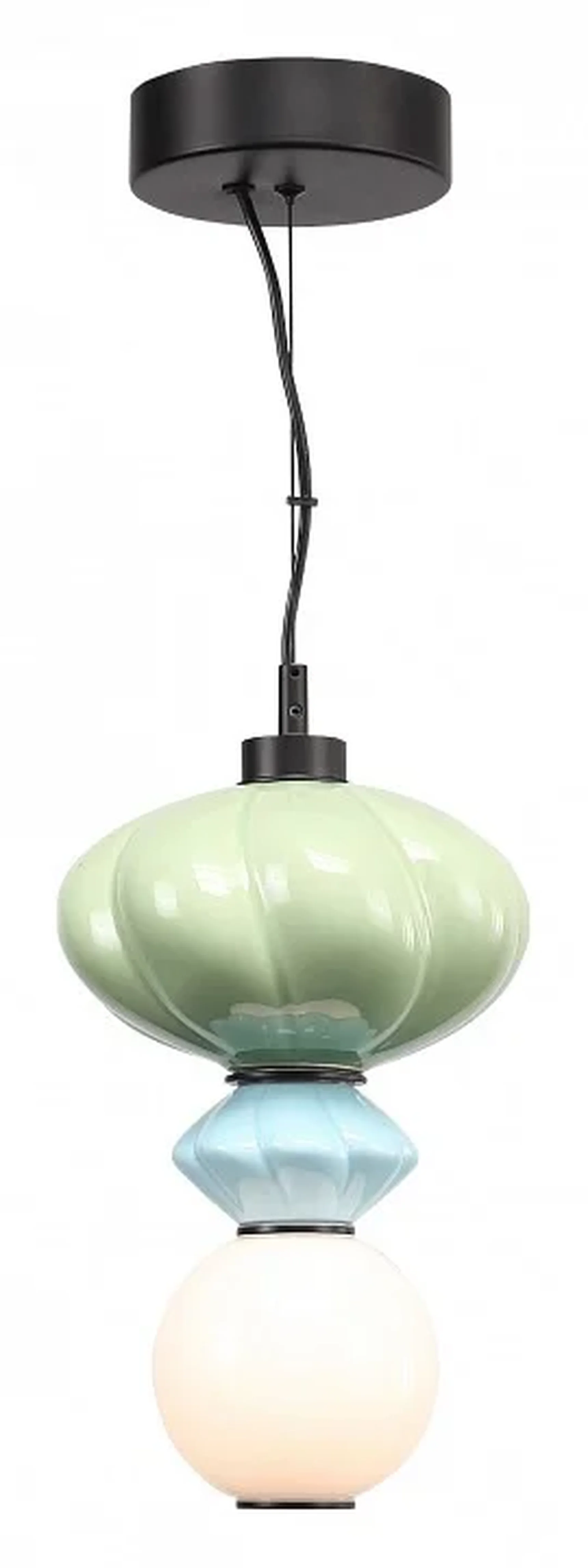 Светильник подвесной ST-Luce черный/зелёный, синий, опаловый LED 1*8W 3000K FLORENTINI