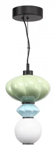 Светильник подвесной ST-Luce черный/зелёный, синий, опаловый LED 1*8W 3000K FLORENTINI