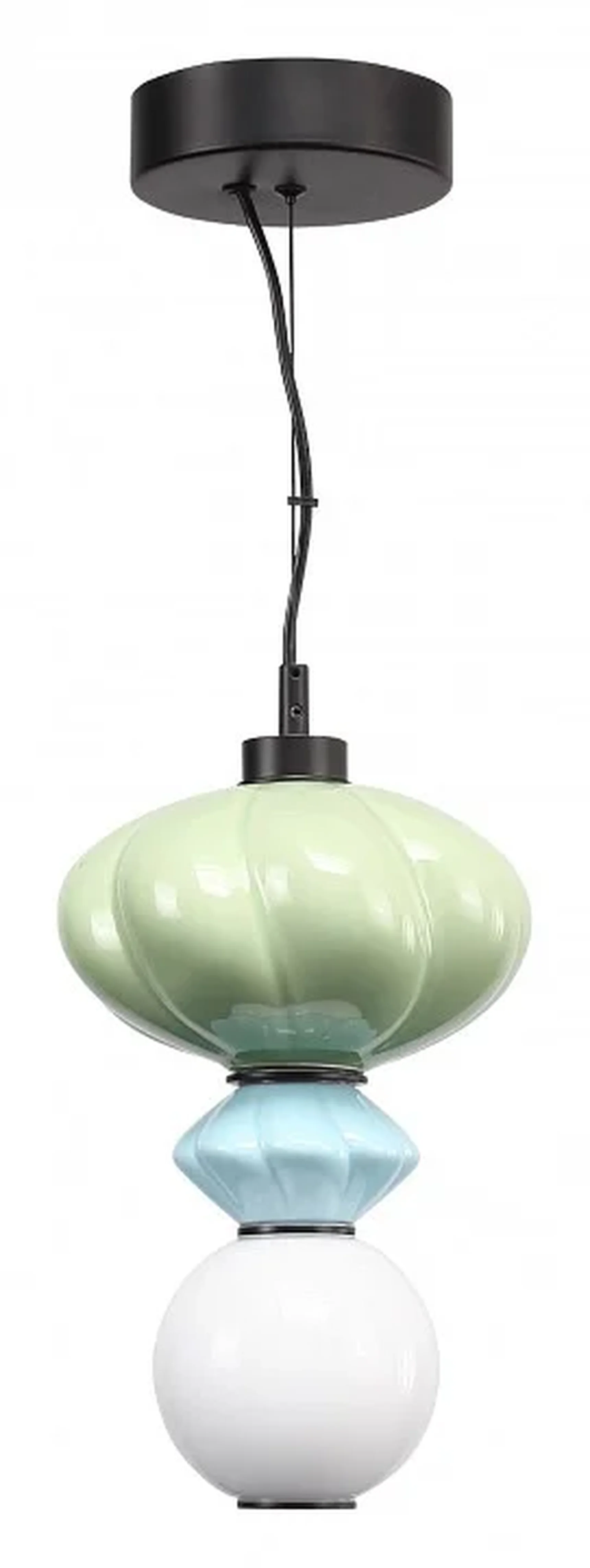 Светильник подвесной ST-Luce черный/зелёный, синий, опаловый LED 1*8W 3000K FLORENTINI