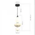 Светильник подвесной ST-Luce черный/желтый, опаловый LED 1*18W 3000K FLORENTINI