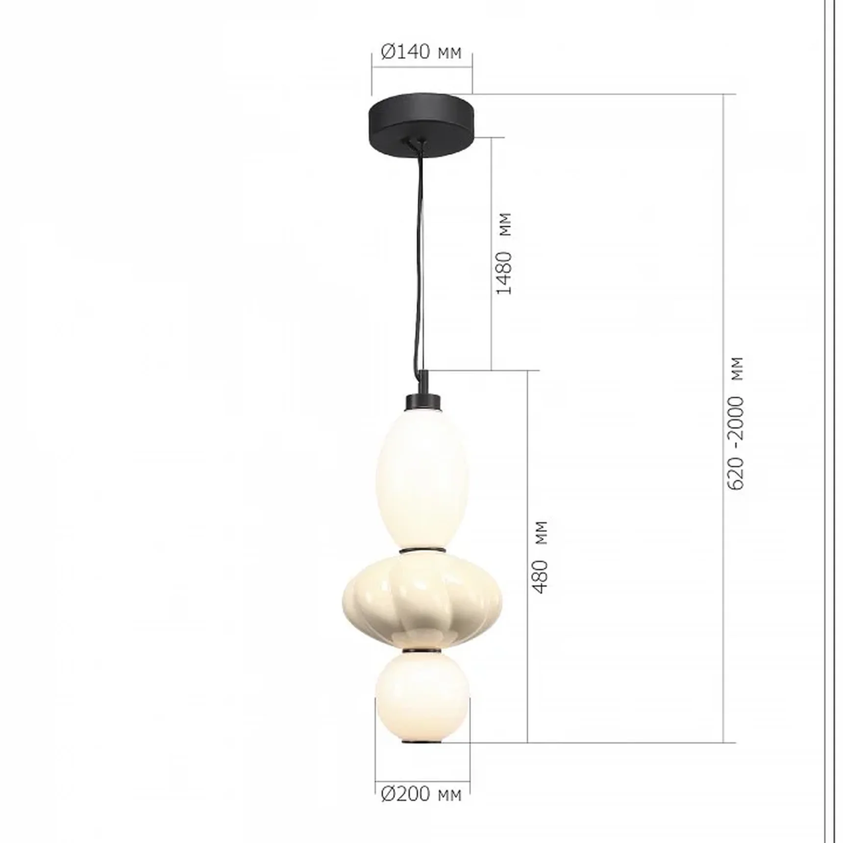 Светильник подвесной ST-Luce черный/желтый, опаловый LED 1*18W 3000K FLORENTINI