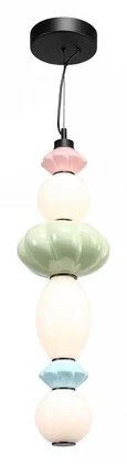 Светильник подвесной ST-Luce черный/розовый, зеленый, синий, опаловый LED 1*24W 3000K FLORENTINI