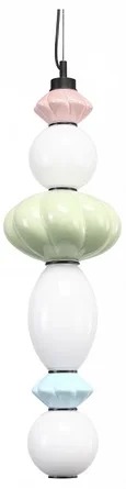 Светильник подвесной ST-Luce черный/розовый, зеленый, синий, опаловый LED 1*24W 3000K FLORENTINI