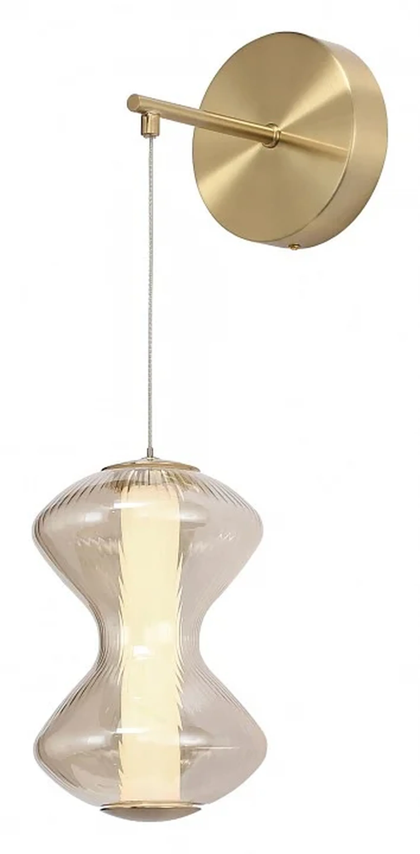 Светильник настенный ST-Luce золото/коньячный LED 1*6W 3000K SPINE