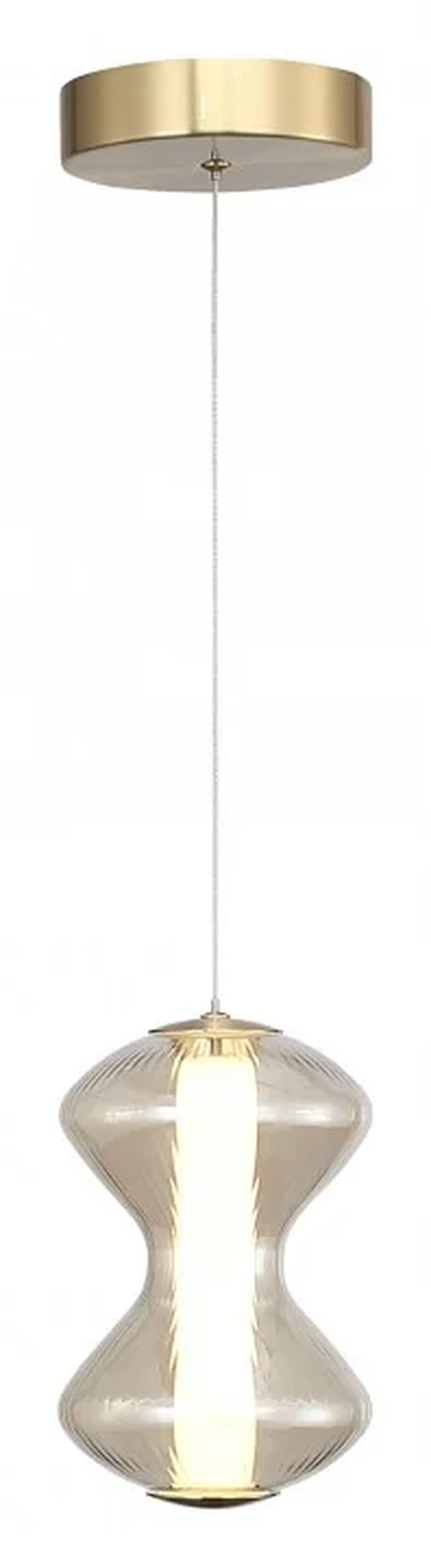 Светильник подвесной ST-Luce золото/коньячный LED 1*6W 3000K SPINE